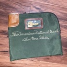 Lawton Okla Safety Deposit Bag With Key And Zipper Good Condition Used Vintage