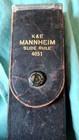 Antique 20  K e Mannheimslide Rule 4051 Wood celluiod Glass Curser Orginal Box
