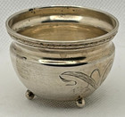 Antique Russian Imperial 84 Silver Footed Salt Cellar- Large Size