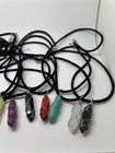 Trendy All Colors Healing Crystal Necklace Natural Gemstone Chakra Quartz Energy