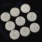 Craftbuddyus Mg3 20pcs 30mm Round  Flatback Faceted Clear Resin Moonrock Gems