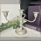 S kirk   Son Sterling Silver Repousse Candelabra Vintage Sterling Candleholder