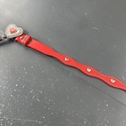Nocona Belt Teen Girls Red Leather Heart Conch Ribbon Studded Buckle Size 26 Nwt