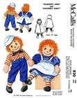 Raggedy Ann   Andy 19  Doll Sewing Pattern Mccall s 820