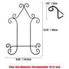 Plate Stand Holder For Wall Hanging Display Rack Art Hanger Metal Easel Photo   