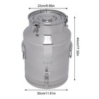 Stainless Steel Milk Can Wine Pail Boiler Tote Jug Lid 9 25 Gallon With Faucet