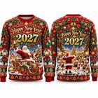 Santa Bell Ugly Christmas Sweater For Happy New Year 2027 Family Parties Winter 