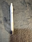 Apple Computer Logo All White  Ball Point Click Pen - New Old Stock