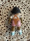 Fisher-price Loving Family Dollhouse 1993 African-american Girl Doll Figure Pink