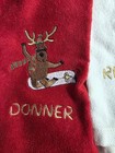 3 Vintage Rudolph Reindeer Avanti Grand Prix 1978 Christmas Embroidered Towels 