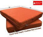 Waterproof Outdoor Seat Chair Patio Cushion Duvet Cover Cases 16x18x4 Rust Color