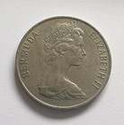 Bermuda 50 Cents 1970 Km 19 Large Size Qeii Lion Coat Of Arms Coin