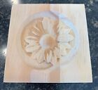 Daisy Flower Engraving Trim Wood  Corner Trim Block Door Trim Window Trim