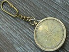 Antique Finish Sundial Key Chain Brass Pocket Solid Brass Sundial Key Chain Item