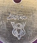 Rare 1 25    Vintage Ford V8 Brass Keyring Tag Model A 32 Imperfect Antique Stamp