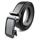 Genuine Leather Mens Ratchet Belt Belts For Men Adjustable Automatic Buckle