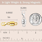 Magnetic Necklace Clasp Extra Strong  Gold And Silver Plated Magnet Jewelry Clas