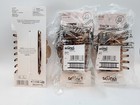 3 Pack Scunci No Slip Grip Thick Hair Brown light Brown black Jaw Clip