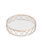Gold Clear 16  Round Metal Glass Geometric Cake Stand Party Wedding Decorations