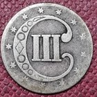 1853 Three Cent Silver 3c Better Grade  97990