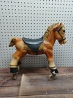 Vintage Riding Toy Horse On Wheels Hard Plastic Pony 16 
