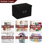 Fabric Storage Cube Bins Foldable Organizer Container Collapsible Basket 