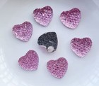 50 Pcs Pink Heart Shaped Flatback 14 Mm For Crafting  Scrapbooking  Hair  Clips