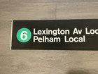Nyc Subway Roll Sign Large Font  6 Brooklyn Bridge Lexington Avenue Local Pelham
