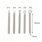 3mm Shank Woodworking White Steel Carving Knife Round Head Engraving Tool 3-8mm