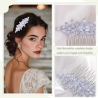 Foyte Bridal Hair Comb Crystal Wedding Hair Combs Silver Rhinestone Hair Acce   