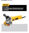 Dewalt Dwe4011 Corded 4-1 2  Small Angle Grinder With One-touch Guard