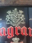 Seagrams 7 Seven Crown American Whiskey Glass Framed Mirror Sign Man Cave Bar