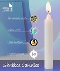 Shabbat Candles - Traditional Shabbos Candles - 3 Hour - 1-pack X 72 Count