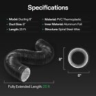 Vivosun 4-8 Inch 6-25 Feet Aluminum Ducting Tube Dryer Vent Hose 4-layer Home