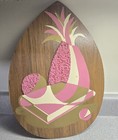 Vintage 1960s Illinois Moulding Co Mcm Atomic Wall Popcorn Art Plaque Rare Pink
