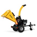 Mechmaxx 420cc 15hp Powered 5   Wood Chipper With Taillight towbar  P4205 Yellow