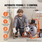 Drain Cleaner Machine 100ft X 1 2 Inch Auto Feed With Wheels   8 Cutters