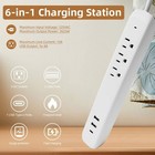 Power Strip With Usb C  Surge Protector 5a Total 3 Outlets   2 Usb Ports 2pack