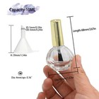 Empty Nail Polish Bottles Gold Top  6pcs 10ml Empty Glass Fingernail Polish B   