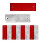 10 Pcs Rectangular Safety Reflectors  Plastic Self Adhesive Safety Red white