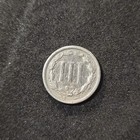 1865 Three Cent Nickel Circulated Civil War Us Coin Good Condition