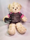 Build A Bear Rare Black Pink Pin Stripe Business Suit Purse Handbag Teddy Outfit