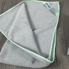Norwex Kitchen Cloth Textured Design - Microfiber Cloth- Gray With Sea Mist Trim