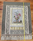 Vintage Xl Ornate Floral Tapestry Woven Wall Art Bouquet 4ft X 3ft Baroque Style