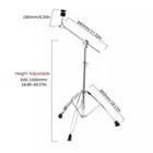 2x Straight Boom Cymbal Stand Double Braced Heavy Duty Alloy Tripod Stand Holder