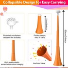 Hongdouo Collapsible Stadium Horn 24 Inch Vuvuzela Plastic Cheering Orange