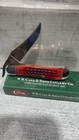 Rare Case Xx Usa Sfo Corn Cob Red Bone Xx Silver Script Russlock Knife  35721 