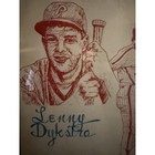 Artist Signed Lenny Dykstra Print By Bernice Bardo - Philadelphia Phillies