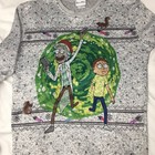 Rick And Morty Adult Swim Men   s Gray Ugly Christmas Sweater Size Small S
