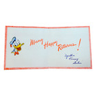 Vintage Donald Duck 1946 Belated Birthday Greeting Card Hallmark Disney